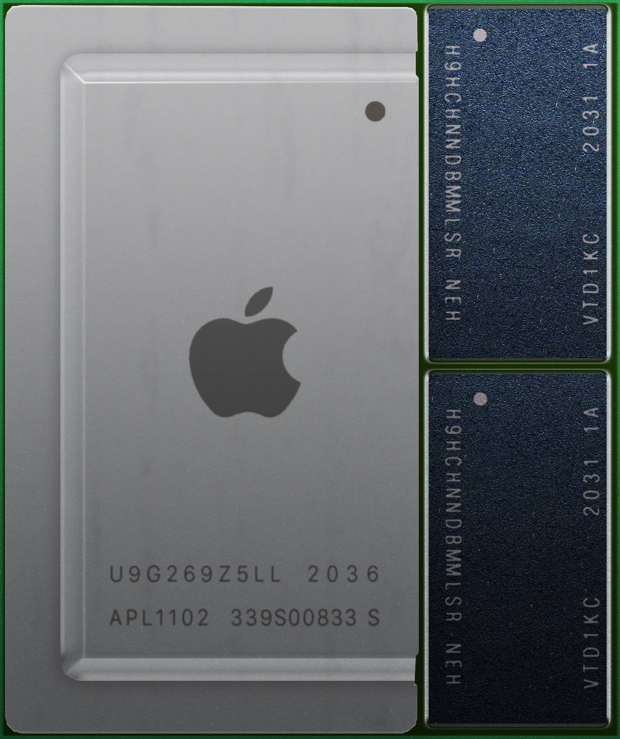 An Apple M1 chip package