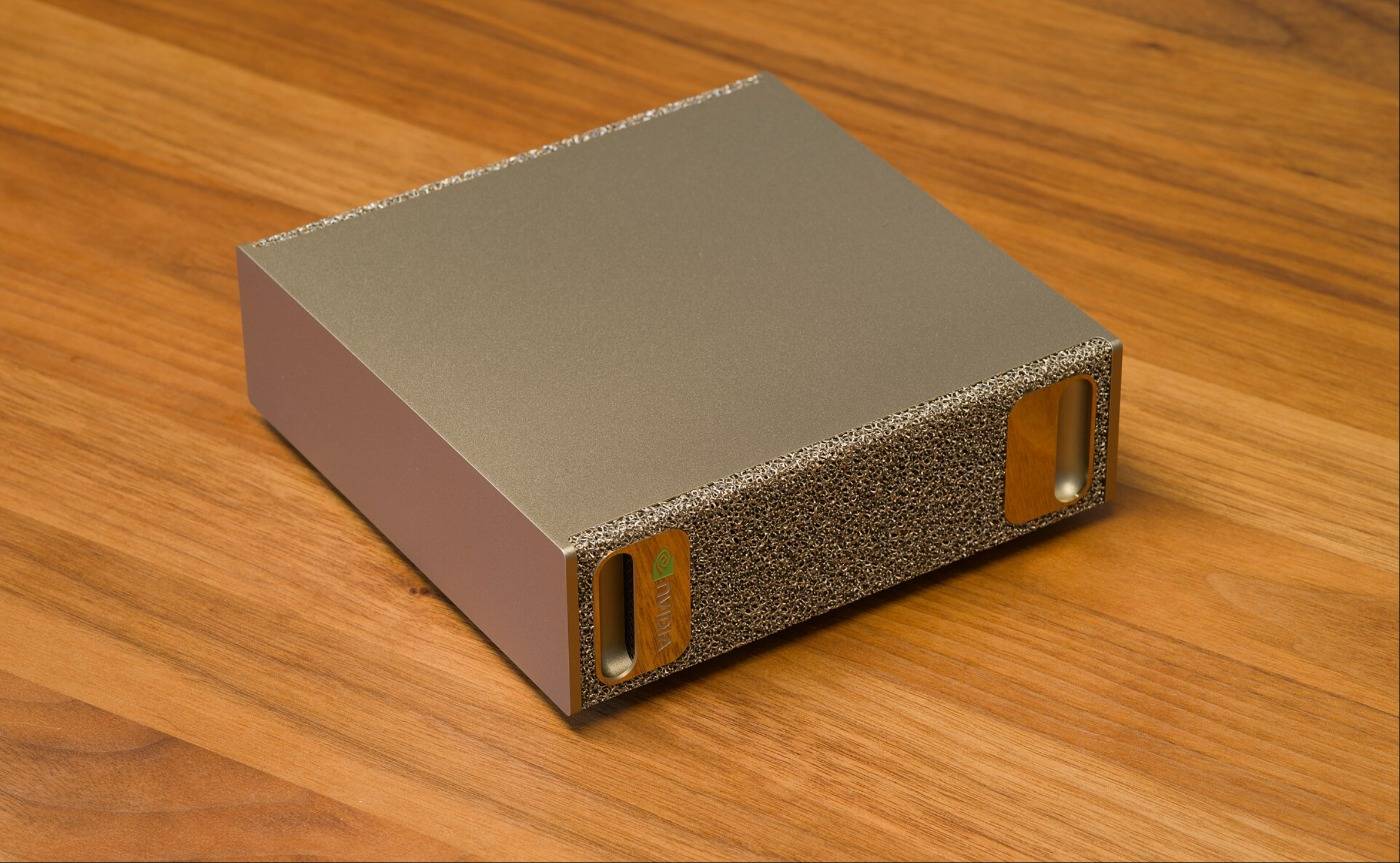 An NVIDIA DGX Spark mini computer