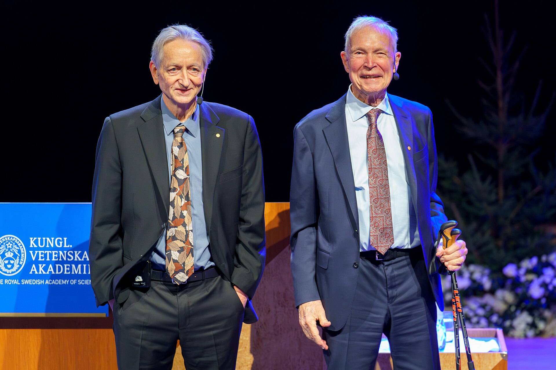 Geoffrey Hinton and John Hopfield at the 2024 Nobel Lectures