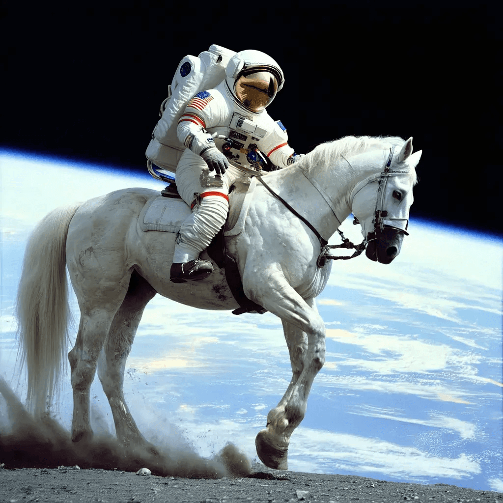 Stable Diffusion 3.5 image of an astronaut riding a horse